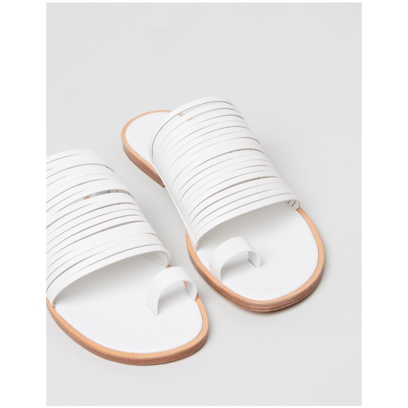 Penrose Leather Sandals Off White by Vince | ShoeSales