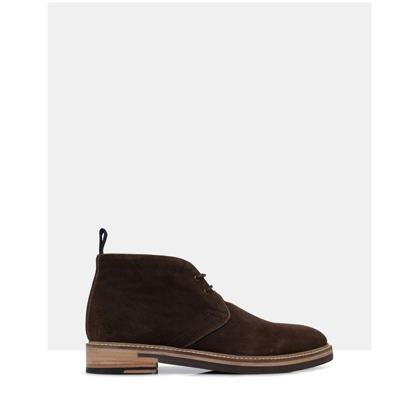 Piers Leather Desert Boots Brown by Brando