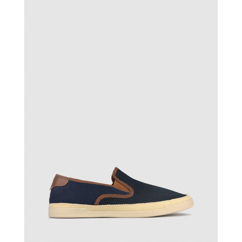 Pirate Mesh Slip On Loafers Navy by Zu
