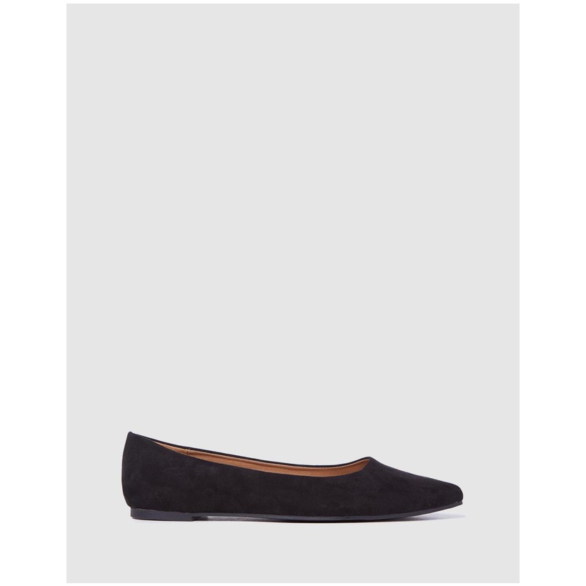 Primo Point Ballet Flats Black Micro by Rubi