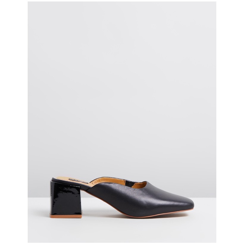 Pulse Mid Heel Mules Black by Jaggar The Label
