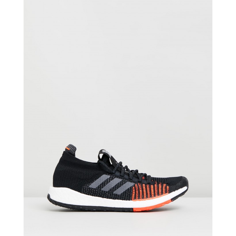 PulseBOOST HD - Men's Core Black, Grey & Solar Red by Adidas Performance