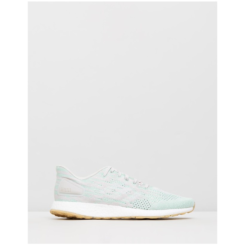 PureBOOST DPR - Women's Raw White, Footwear White & Clear Mint by Adidas Performance