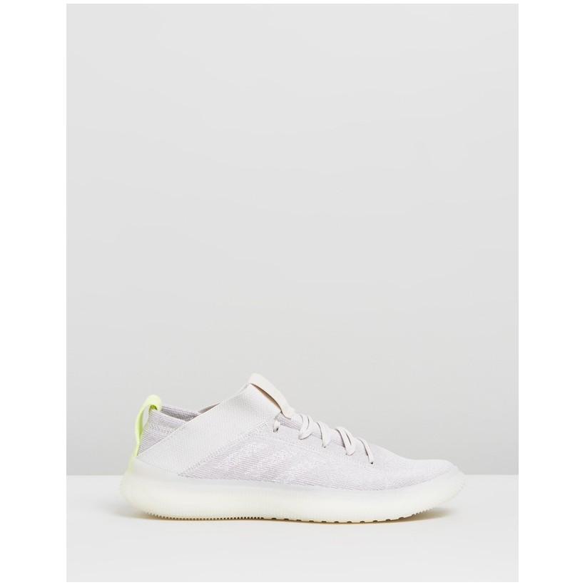 PureBOOST Trainers - Women's Raw White, Feather White & Hi-Res Yellow by Adidas Performance