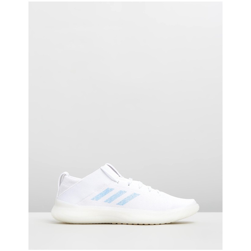 PureBOOST Trainers - Women's Footwear White, Glow Blue & Core White by Adidas Performance