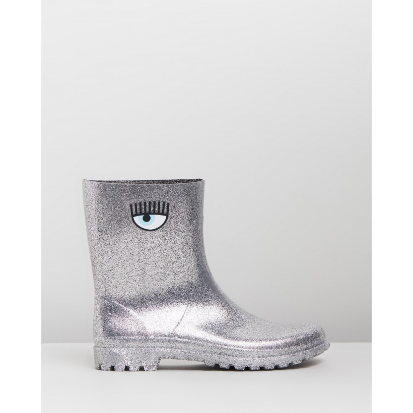 Rain Boots Silver by Chiara Ferragni