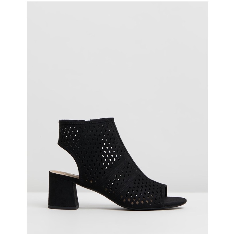 Raina Ankle Boots Black Microsuede by Spurr