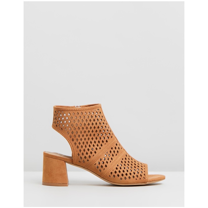 Raina Ankle Boots Tan Microsuede by Spurr