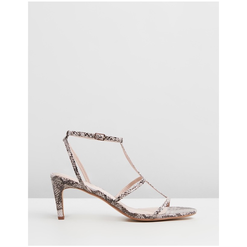 Reign Leather Heels Snakeskin Leather by Atmos&Here