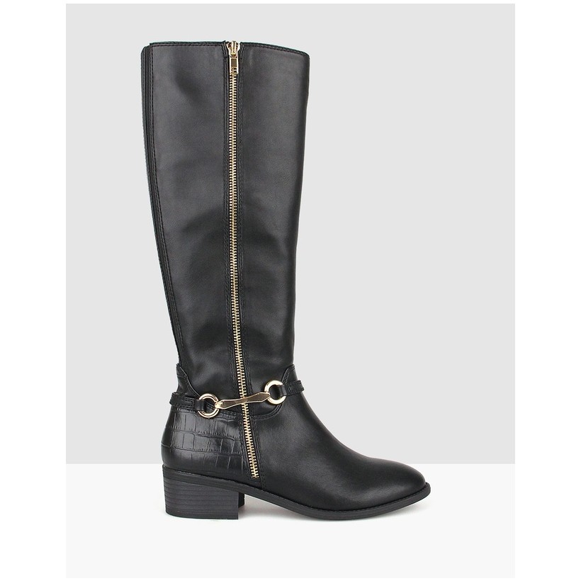 Reins Knee High Boots Black by Betts