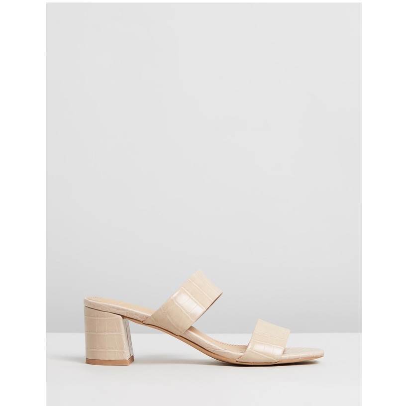 Renee Mules Nude Croc by Spurr