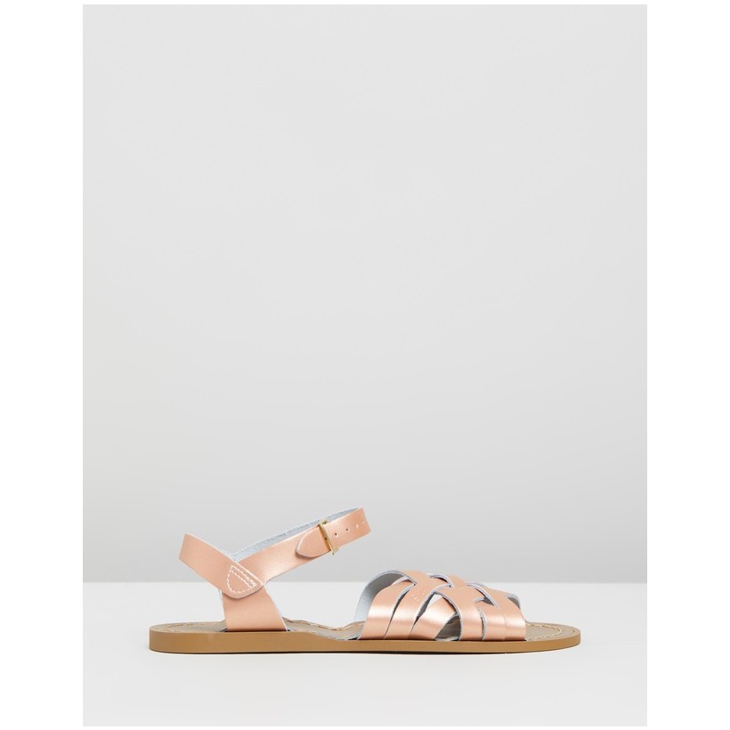 Retro Sandals Rose Gold by Saltwater Sandals