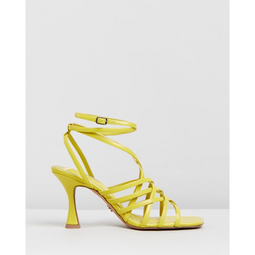 Rhapsody Strappy Sandals Lime by Topshop