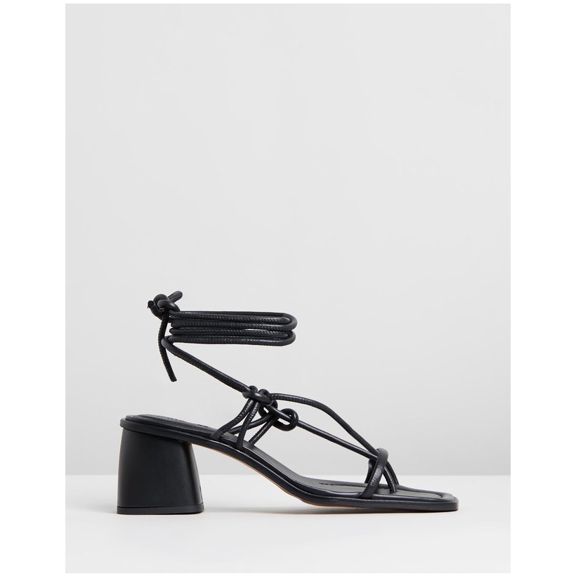 Roman Tie Barely There Sandals Black by Whistles