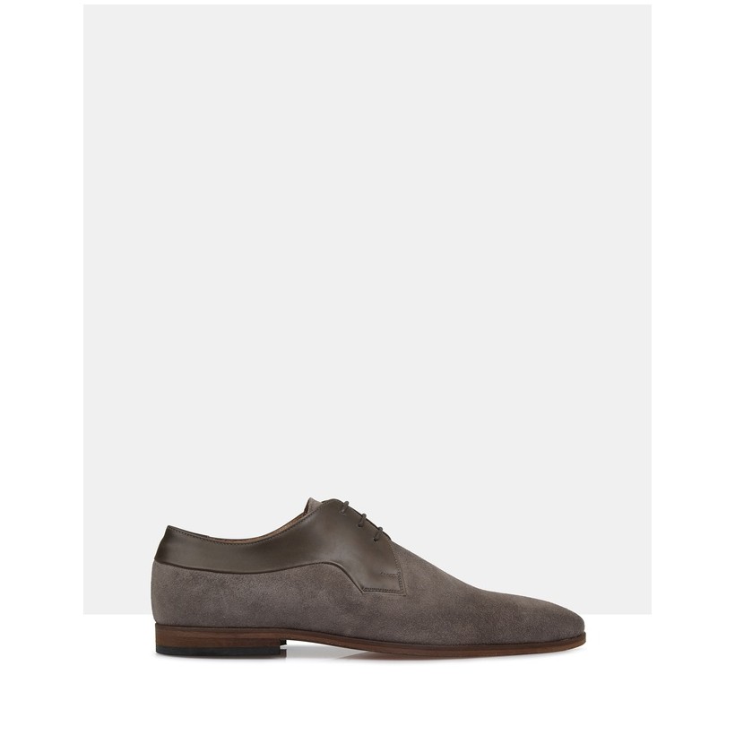 Ronny Leather Derby Shoes Taupe by Brando
