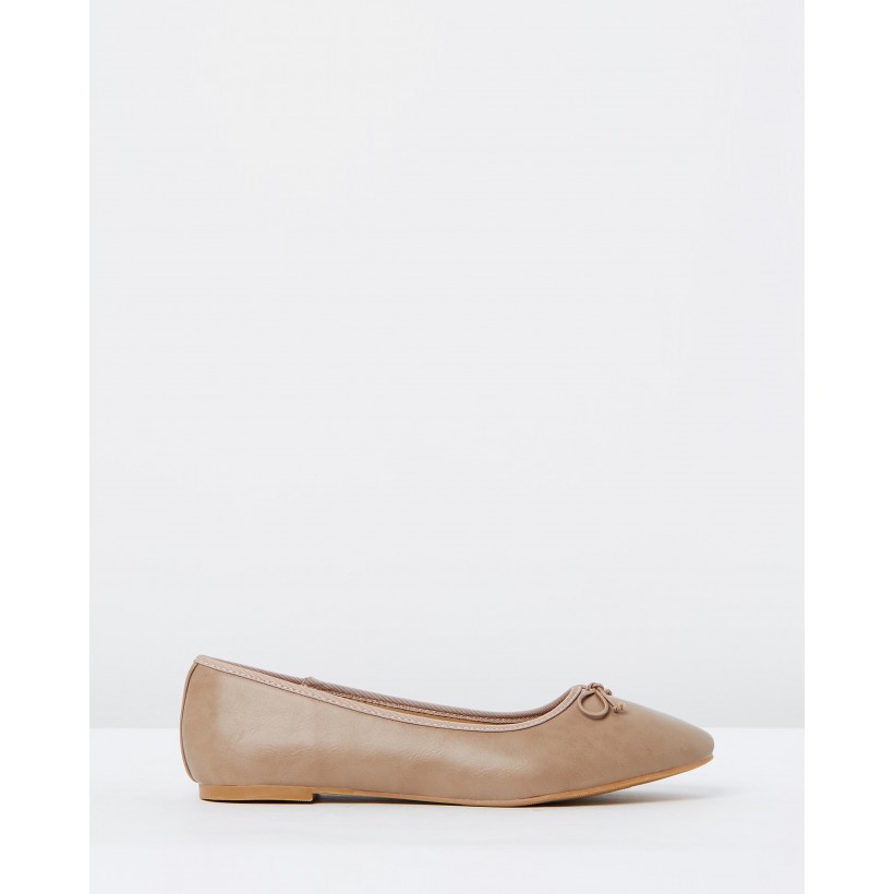 Rosie Bow Flats Taupe by Spurr