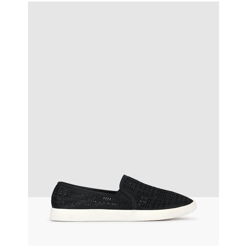 Roy Perforated Slip On Loafers Black by Betts