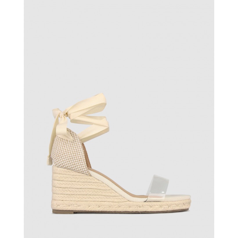 Roza Espadrille Wedge Sandals Natural Clear by Betts