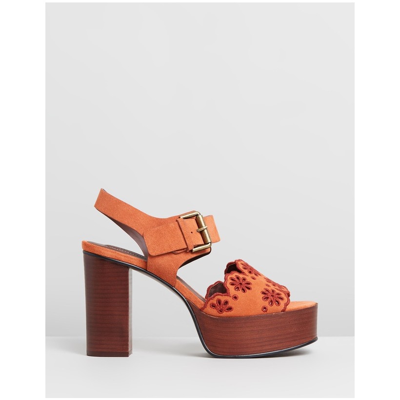 Scalloped Edge Platforms Tan by See By Chlo??