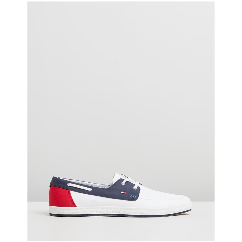 Seasonal Boat Shoe Sneakers Red, White & Blue by Tommy Hilfiger