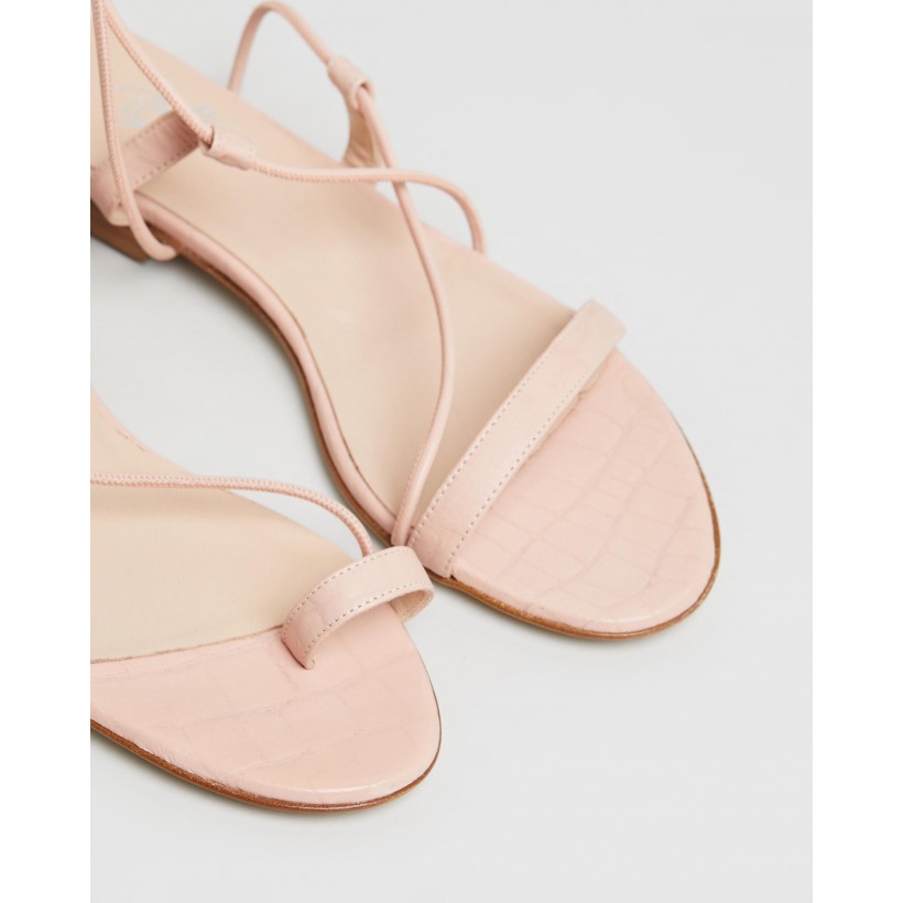 Selma Sandals Nude Croc by Brother Vellies