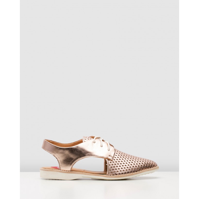 Slingback Punch Shoes Rose Gold by Rollie