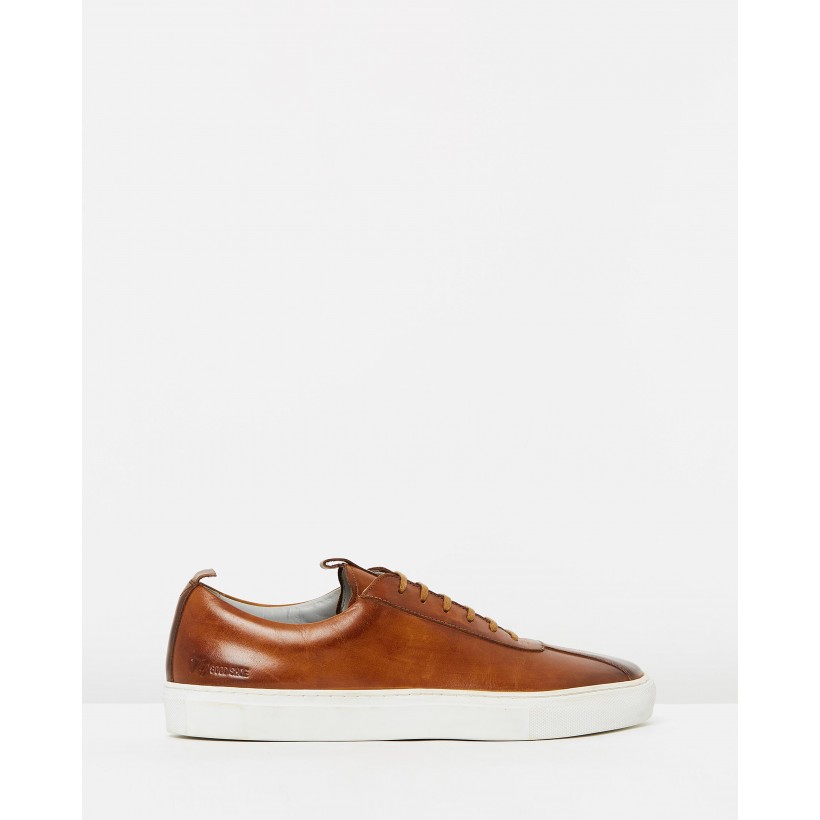 Sneaker 1 Tan Hand-Painted Calf by Grenson