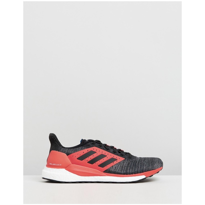 Solar Glide ST - Men's Core Black & High-Resolution Red by Adidas Performance