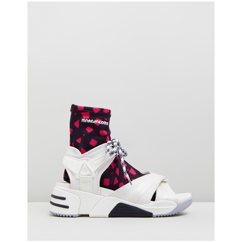 Somewhere Sport Sock Sandals White by Marc Jacobs