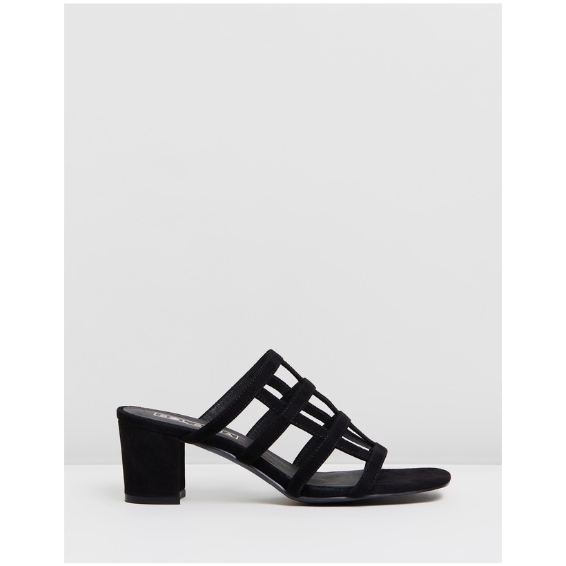 Spencer Mules Black Suede by Sol Sana