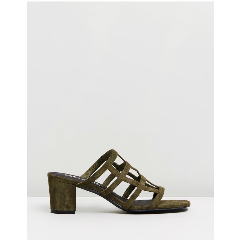 Spencer Mules Moss Suede by Sol Sana