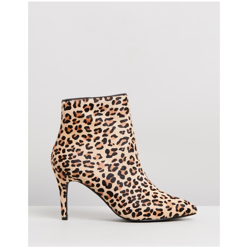 Starley Leather Ankle Boots Leopard by Atmos&Here