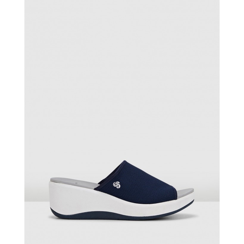 Step Cali Bay Navy Textile Knit by Clarks