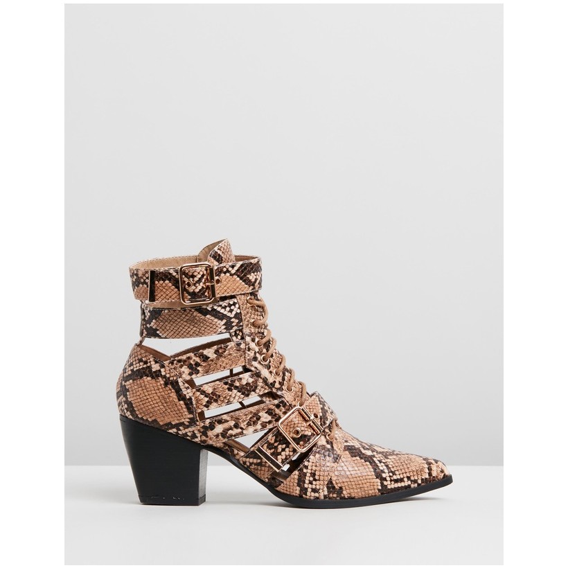 Steph Ankle Boots Snakeskin by Spurr