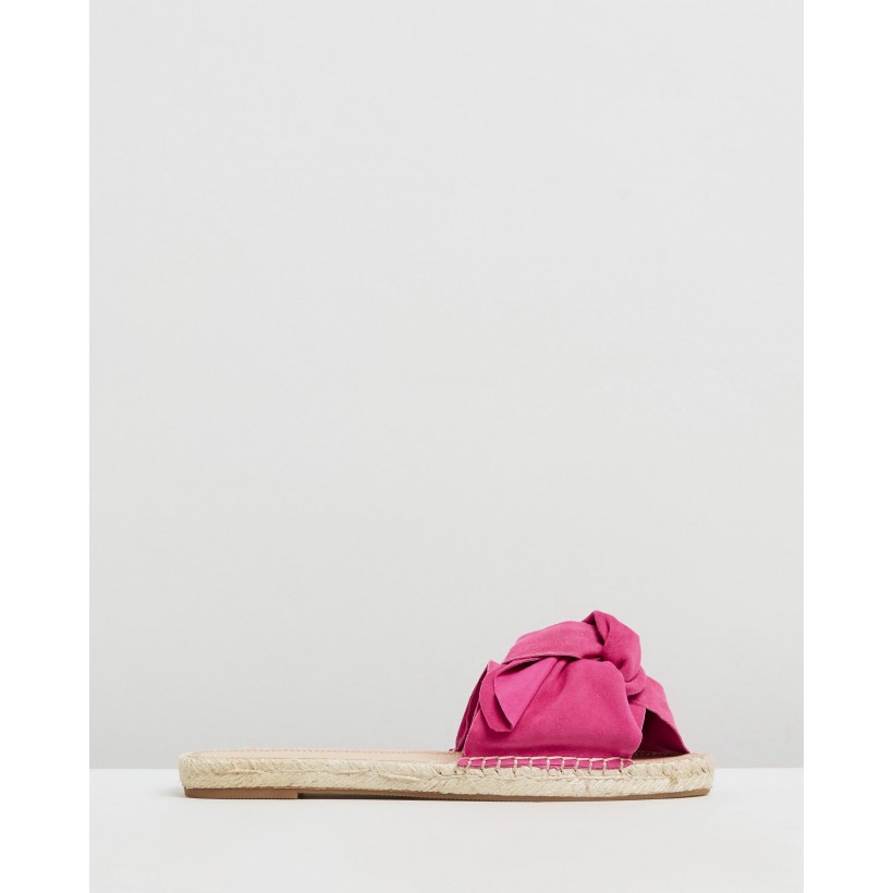 Stevie Slides Pink Suede by Atmos&Here