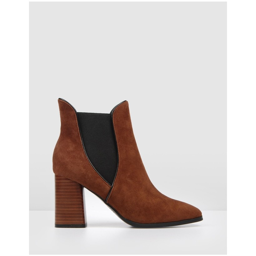 Storm Ankle Boots Tan Suede by Jo Mercer