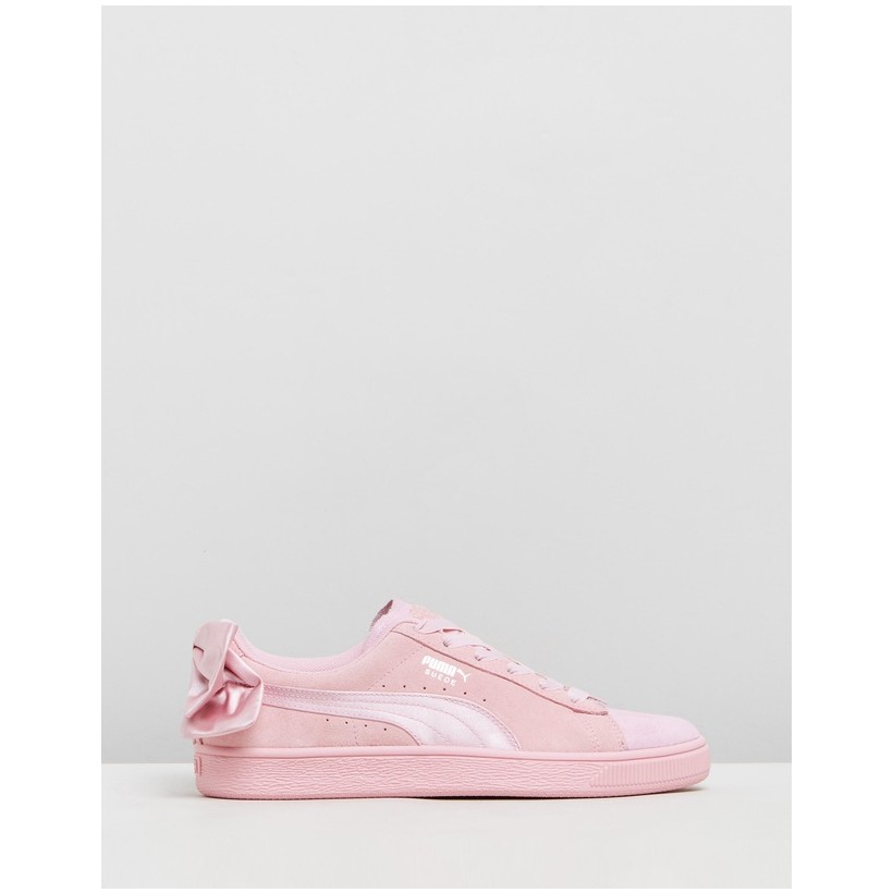Suede Bow Galaxy - Women's Pale Pink Hibiscus by Puma