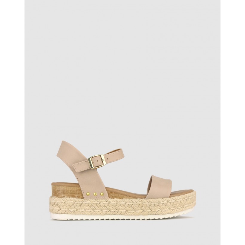 Tahlia Rope Flatform Sandals Latte by Betts