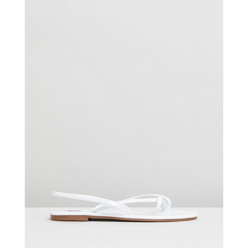 Tate Sandals White Patent by Dazie