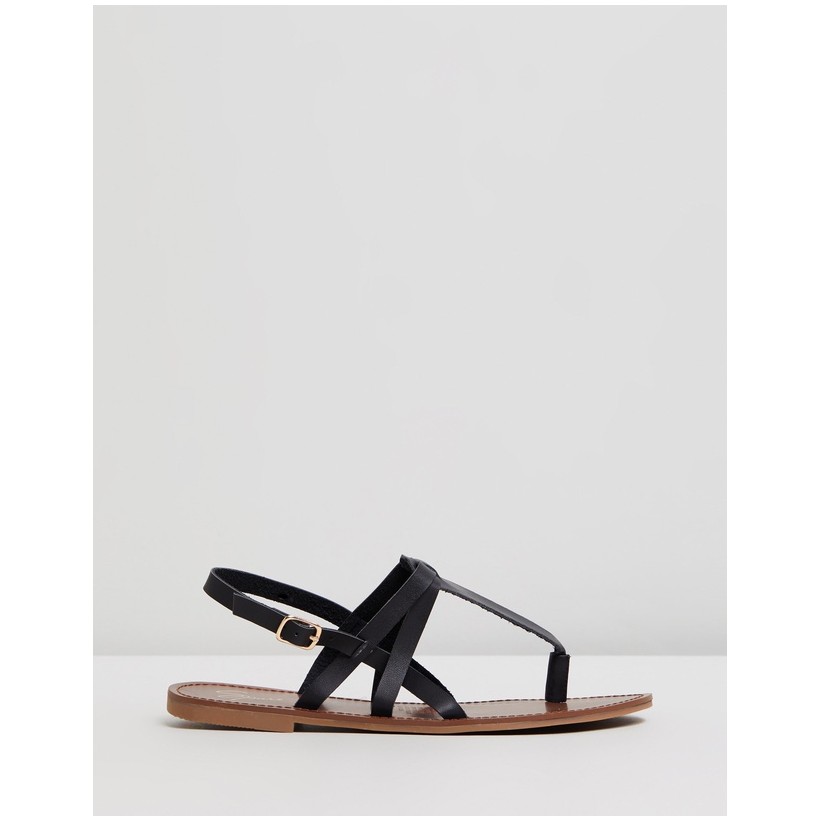 Taylor Sandals Black Smooth by Spurr