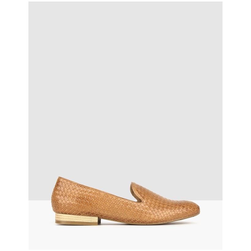 Taylor Woven Leather Loafers Tan by Airflex