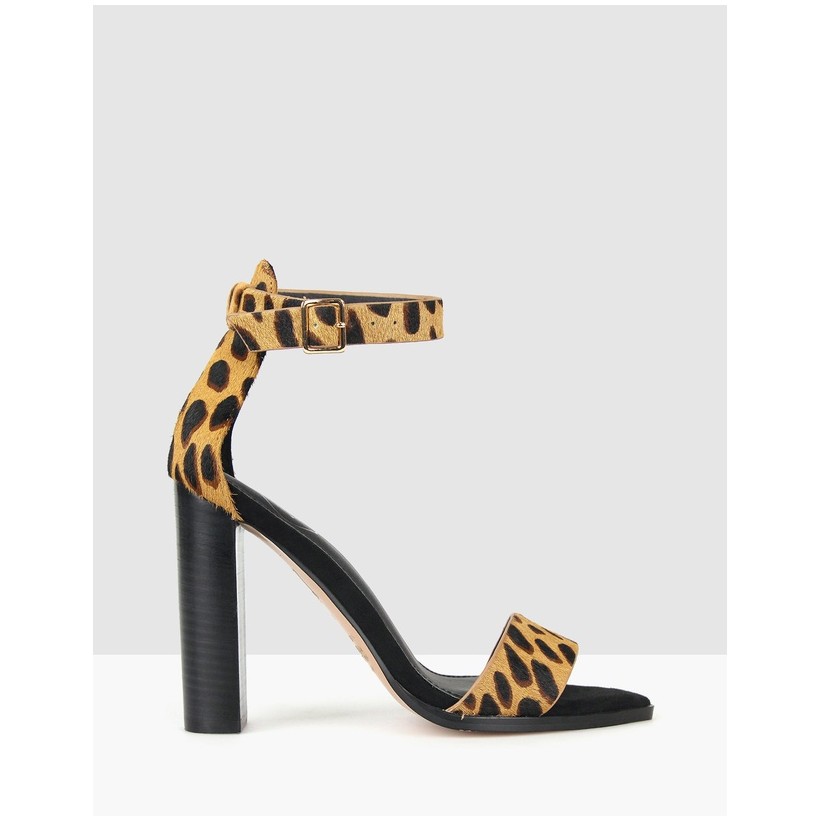 Tilt Leather Point Toe Sandals Leopard by Zu