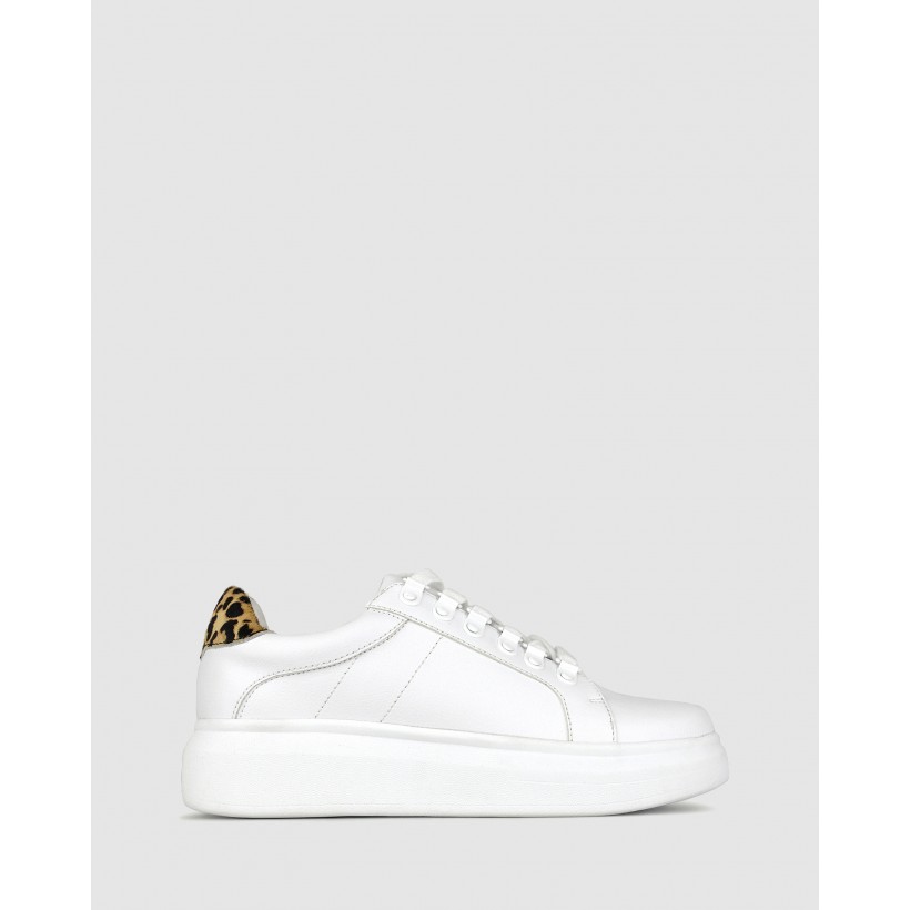 Tobie Lifestyle Sneakers White/Leopard by Betts