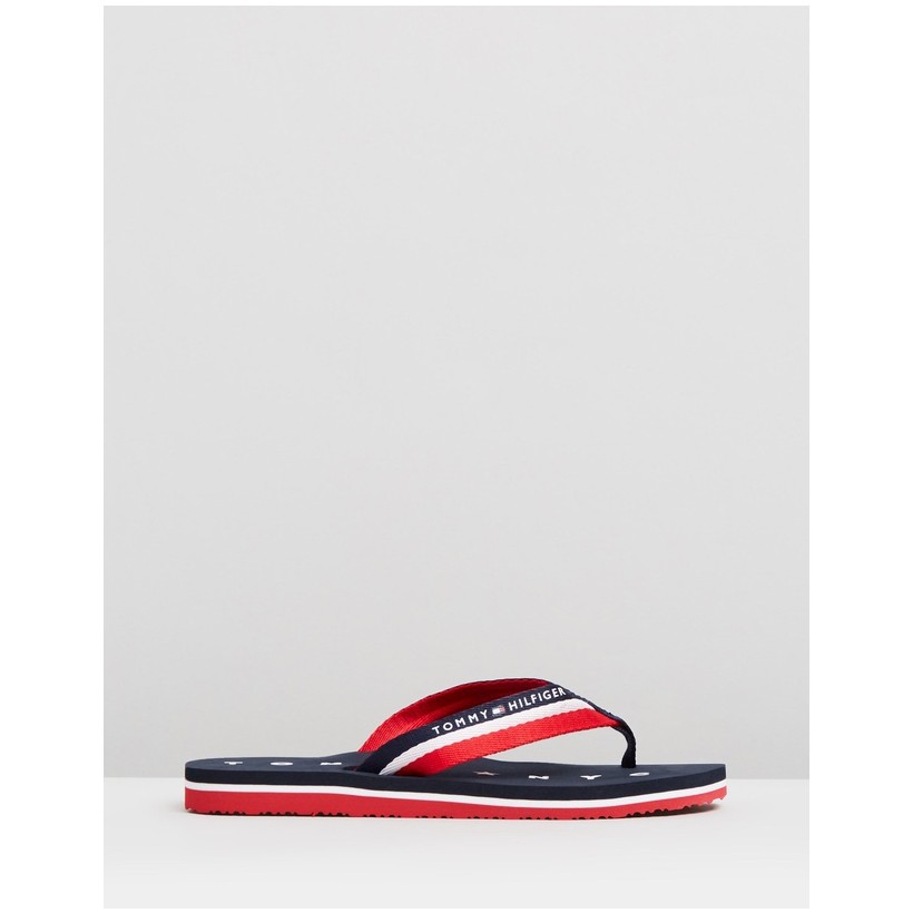 Tommy Loves NY Beach Sandals Midnight by Tommy Hilfiger