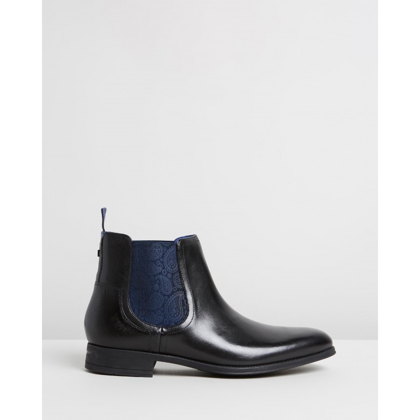 Travic Boots Black Leather by Ted Baker