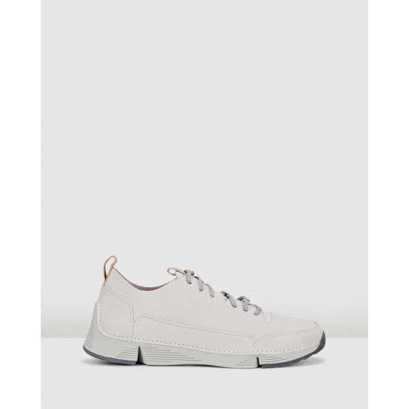 Tri Spark White Leather by Clarks