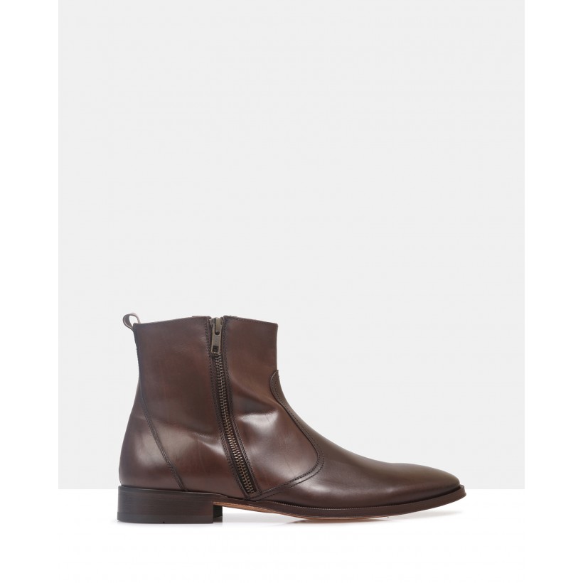 Tristan Ankle Boots Brown by Brando