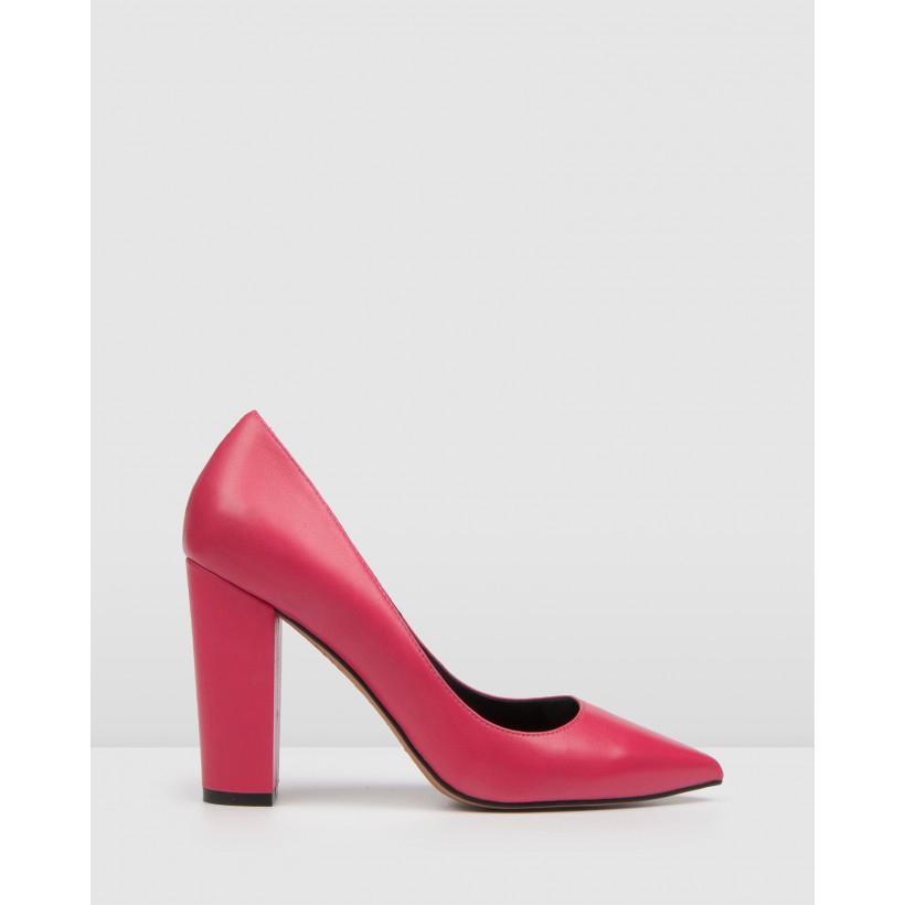 Tula High Heels Hot Pink Leather by Jo Mercer