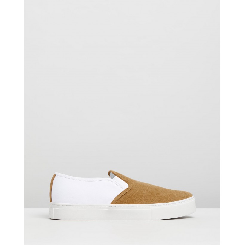Vass Suede Combo Sneakers Burnt Khaki by Saturdays Nyc