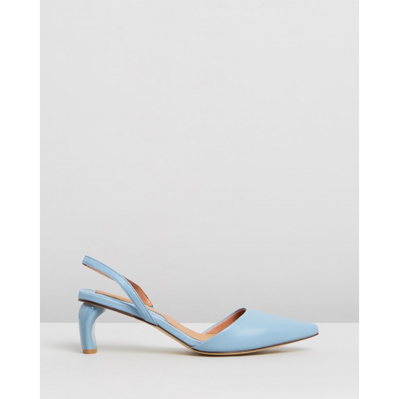 Virtue Leather Slingbacks Sky Blue by Jaggar The Label